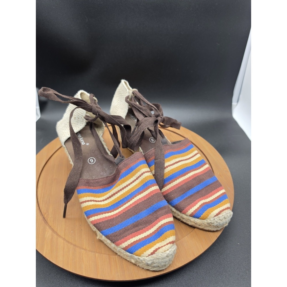 Marina Luna Espadrille Wedge Sandals Womens Size 9β